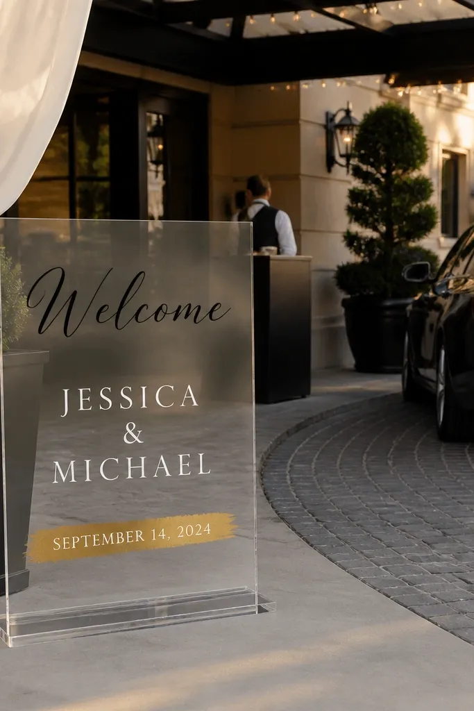 20 Acrylic Wedding Welcome Sign Ideas for a Stunning Look