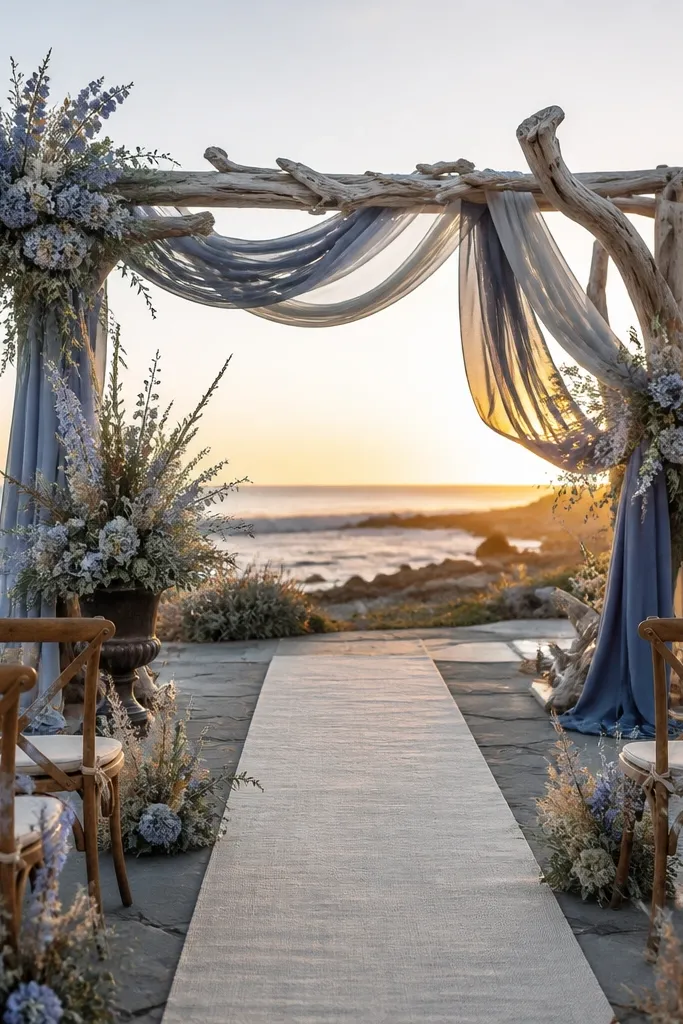 Aesthetic Blue Color Palette for Fall Weddings
