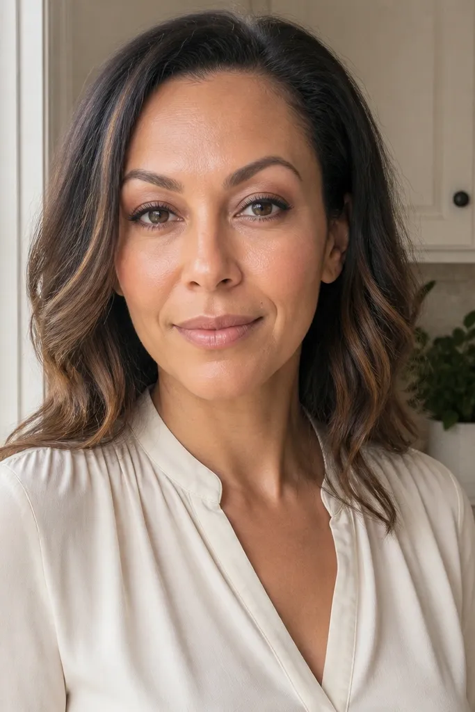 Satin rose taupe lid with a thin deep-brown upper lash line
