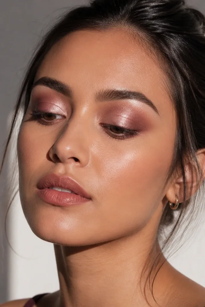 Matte raisin outer corner with shiny lid center and inner glow