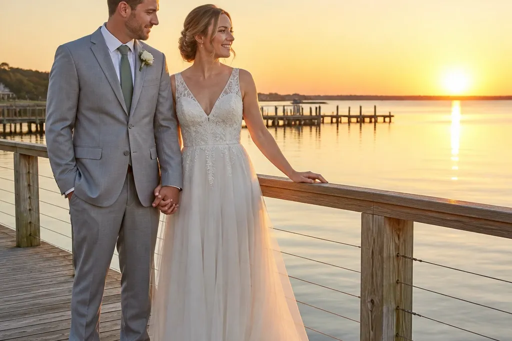 Best Time to Go Wedding Photo Ideas for Bride and Groom
