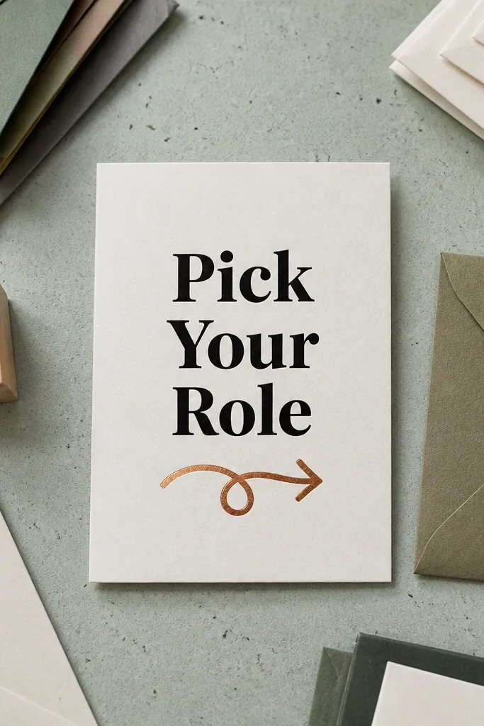 Bold card with a playful prompt and a clean yes/no question