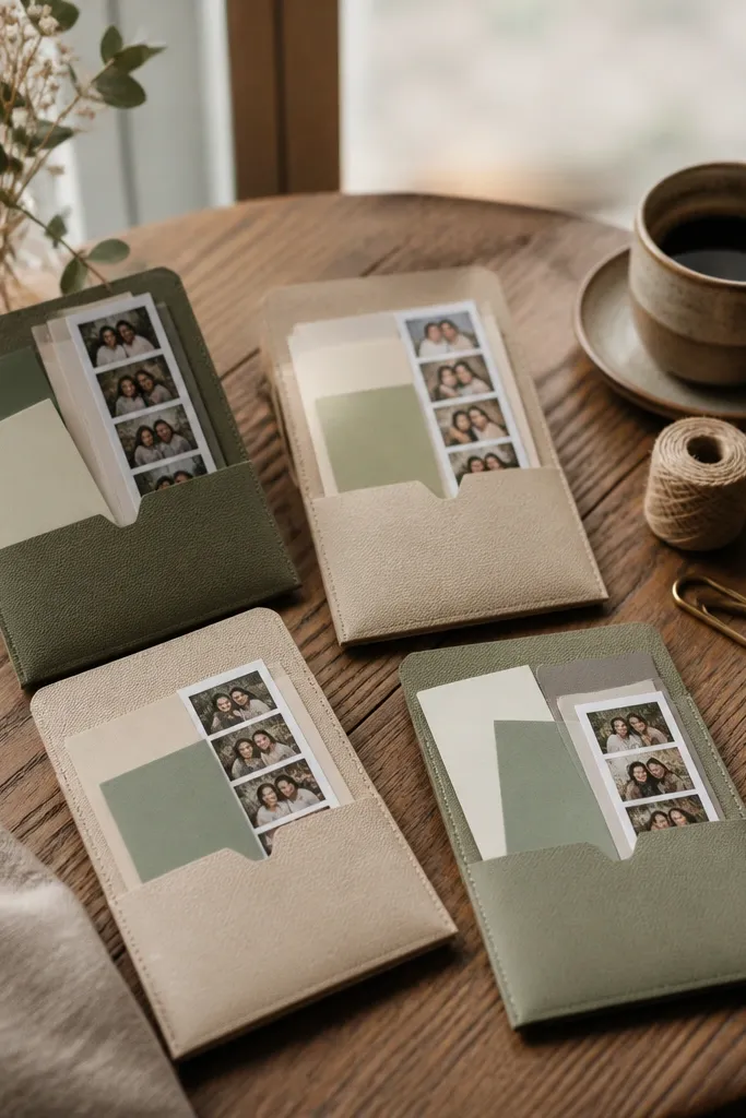 Envelope set with a passport-themed cover and small inserts