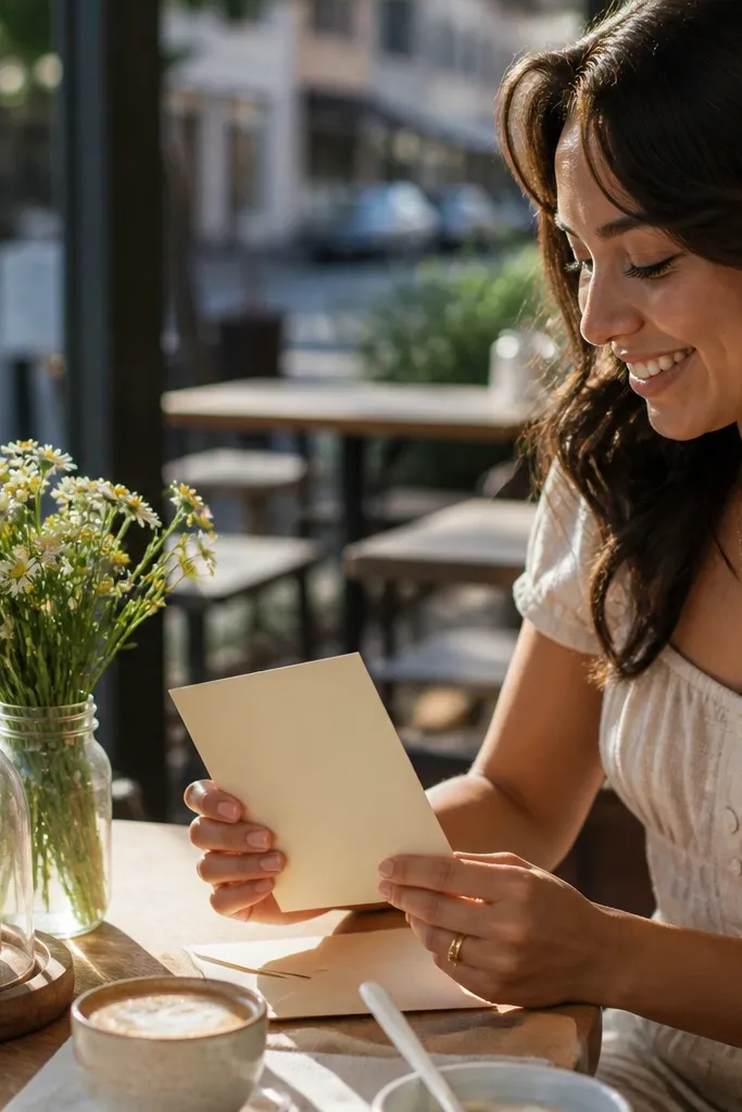 Restaurant-style invite card with a will you be my bridesmaid message
