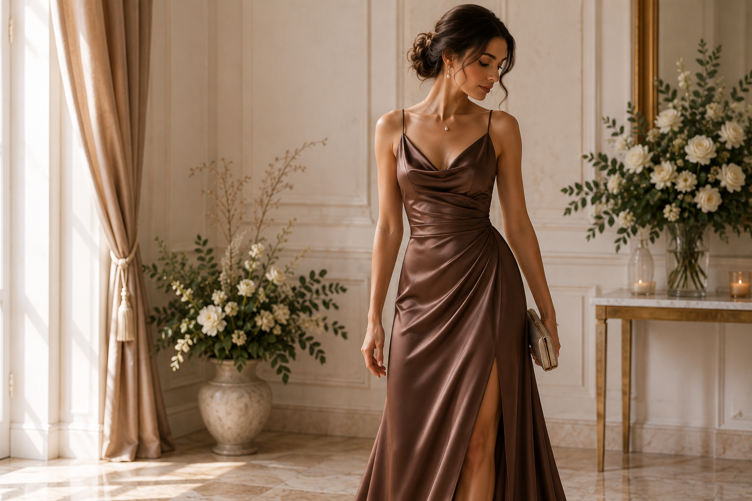 Weekend Itinerary for Brown Silk Wedding Guest Dresses