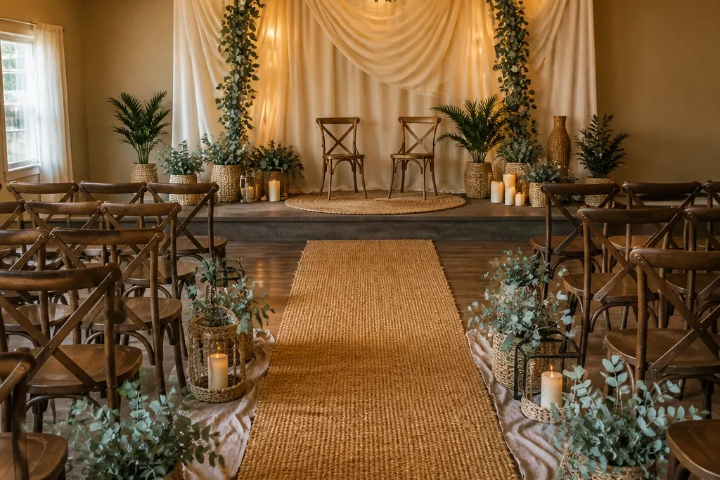 Cheap Simple Indoor Wedding Stage Decor