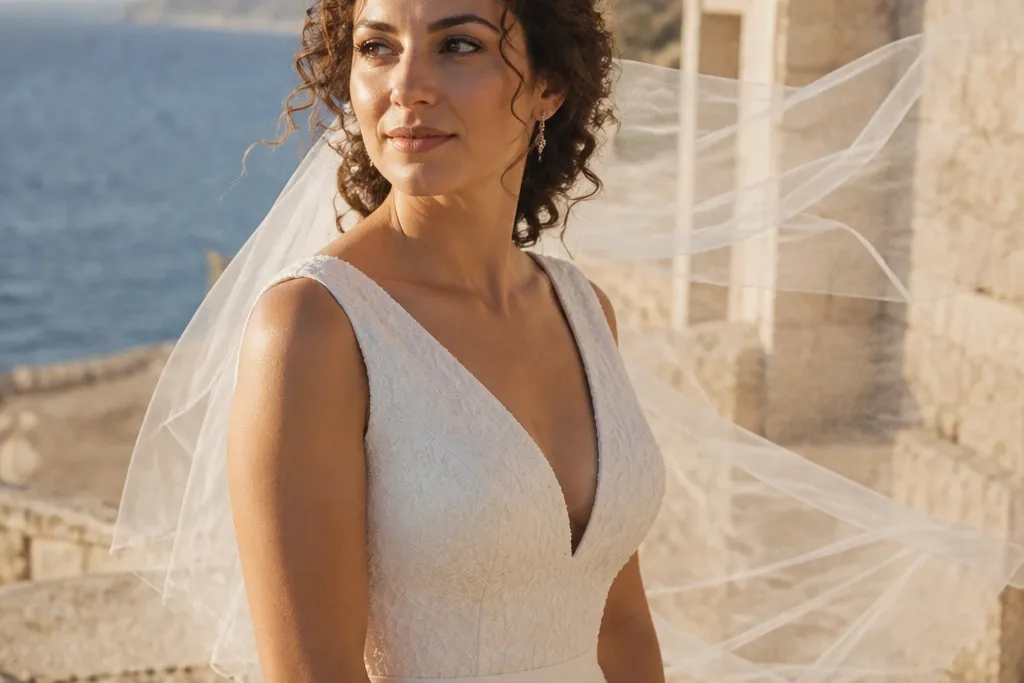 20 Curly Half-Up Wedding Hairstyles for Short Hair - Soft