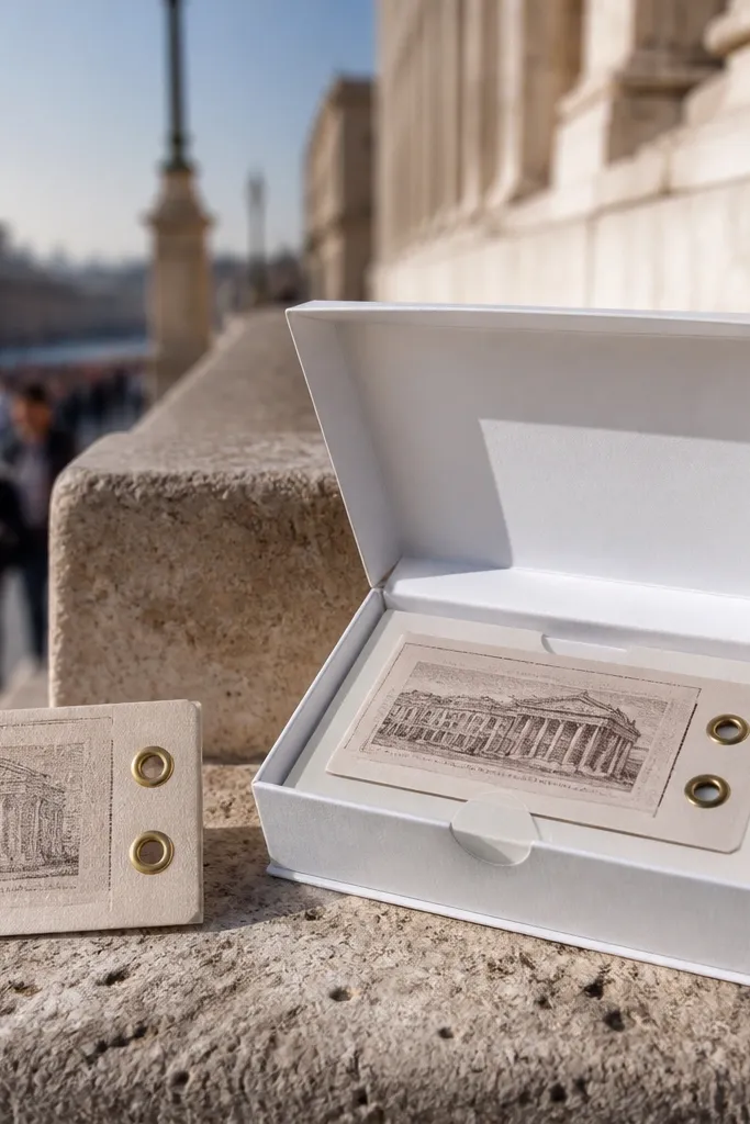 Crisp white box with ticket punch-out cards and a small museum map