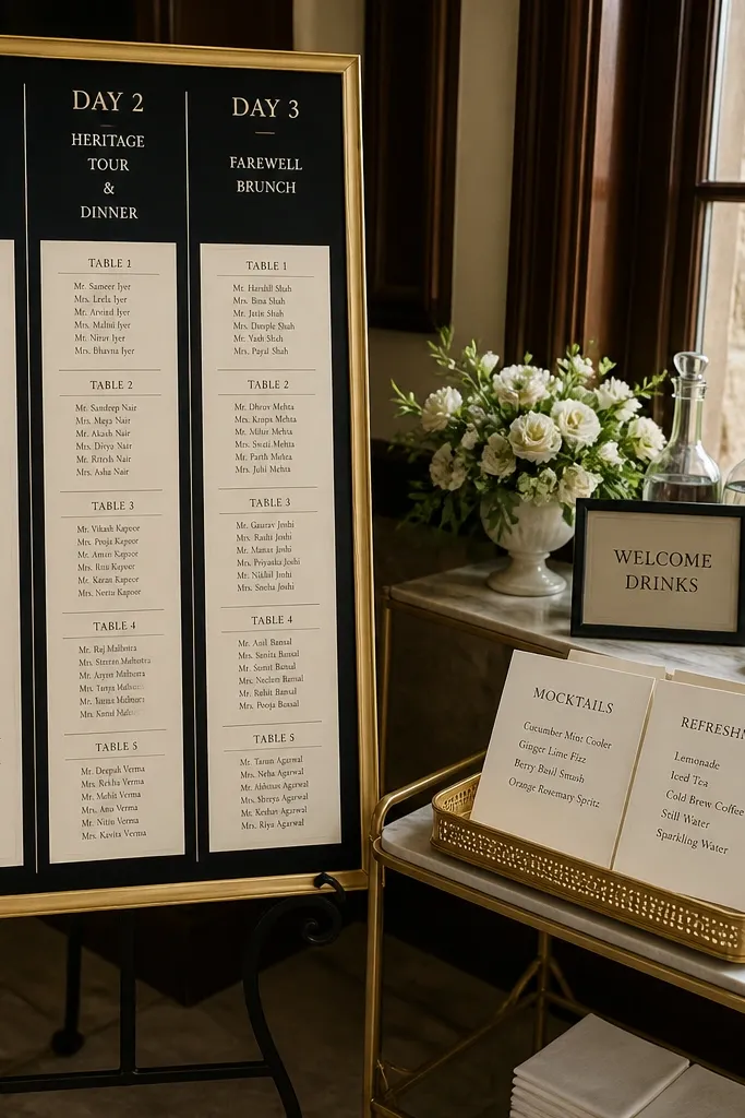 25 Day Itinerary Wedding Decor Ideas