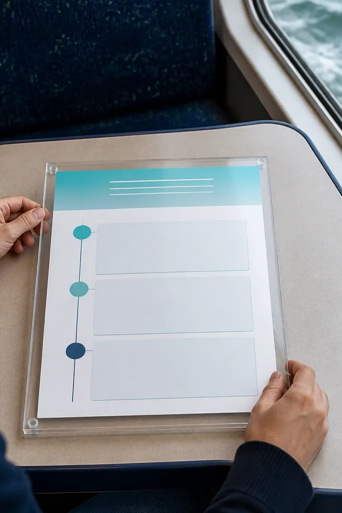 Aqua gradient header invitation with three tier event timeline blocks