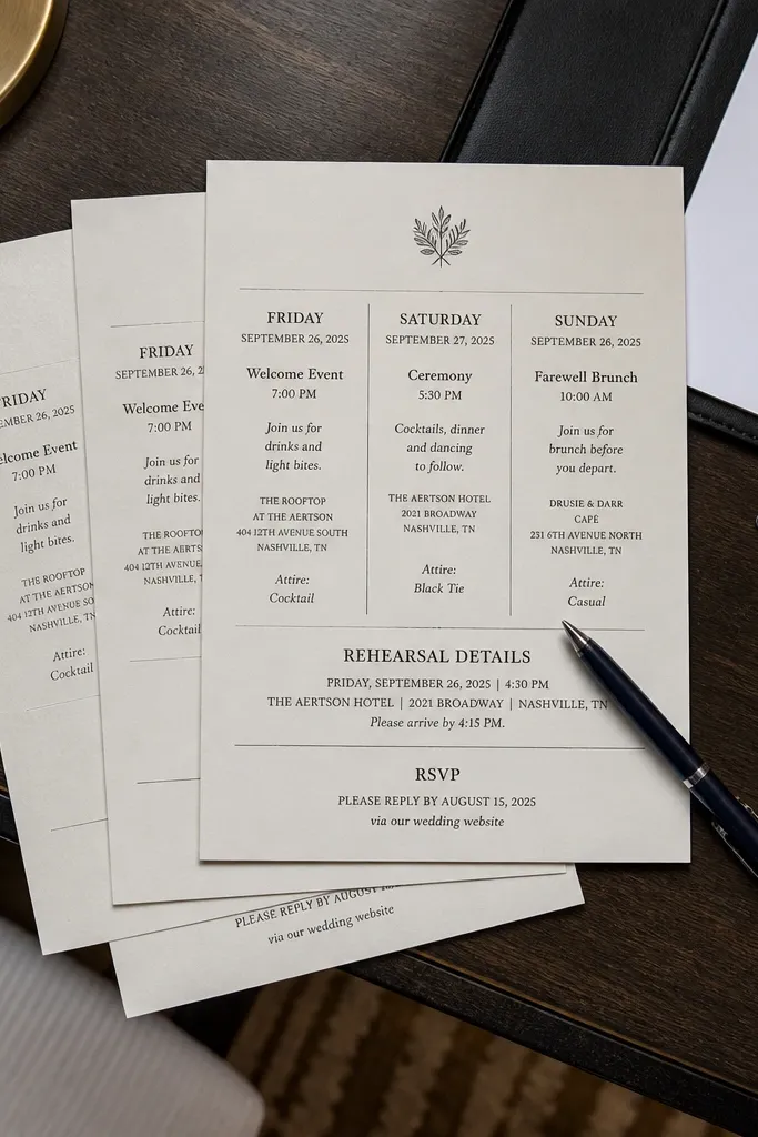 25 Day Wedding Invitation Templates for a Weekend Timeline