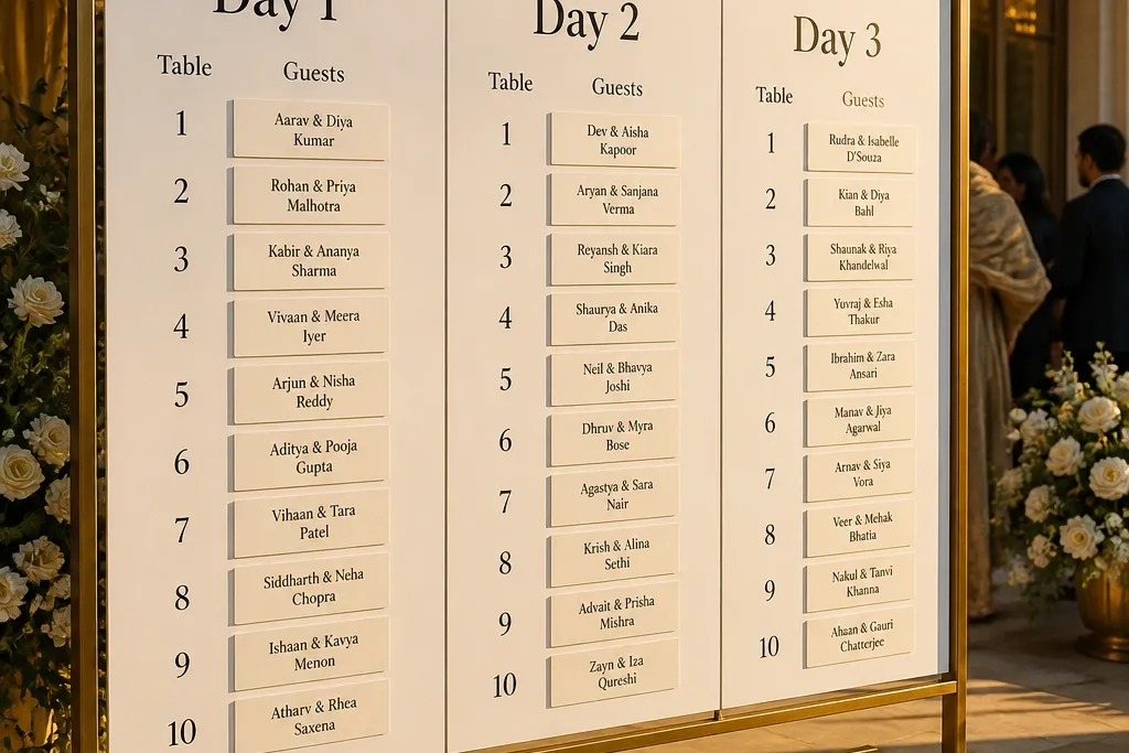 25 Day Wedding Seating Chart Ideas