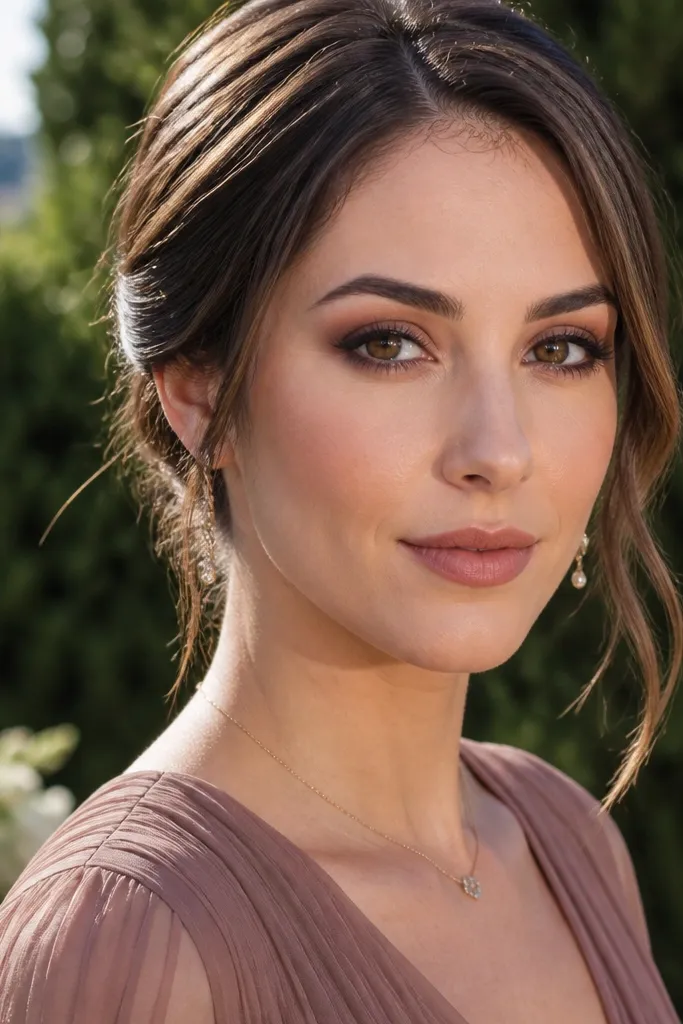 Mocha-brown lid with a soft black lashline and warm glow