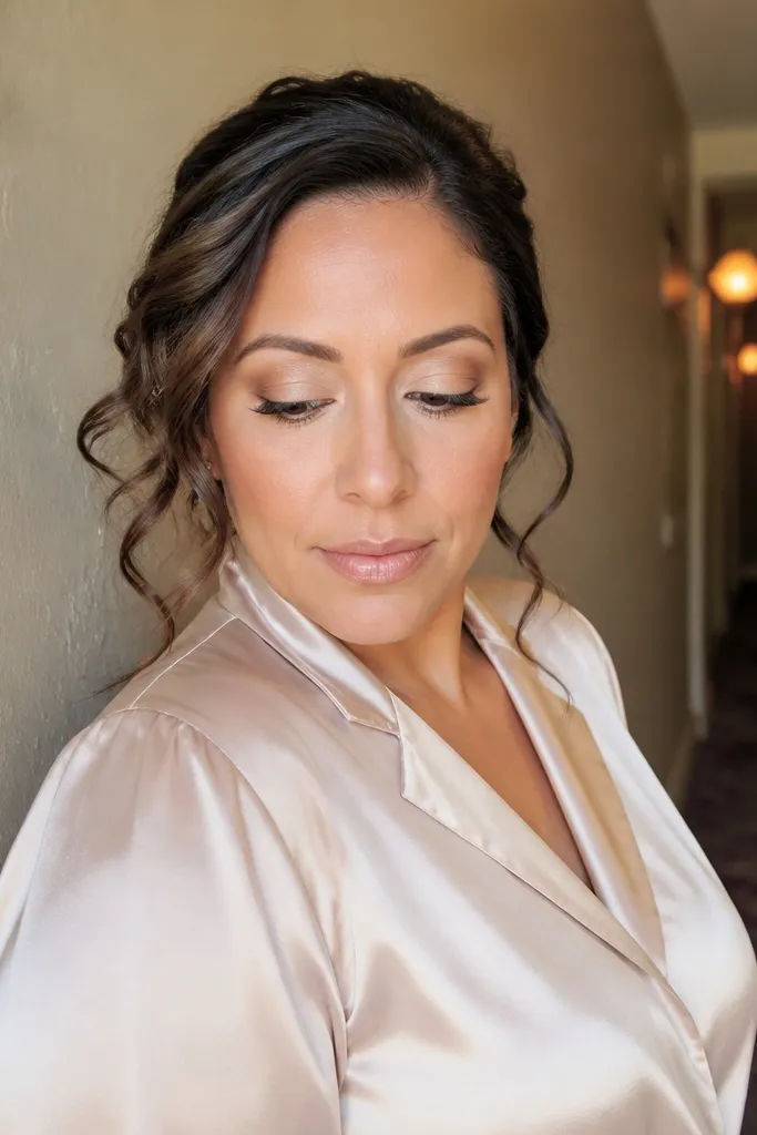 Latte matte crease, nude lid, and tightlined brown lash line