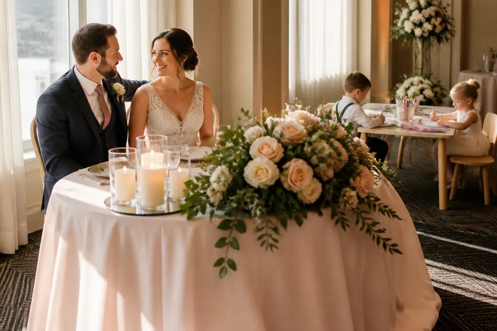 Family Friendly Sweetheart Table Wedding Ideas for Kids and Adults