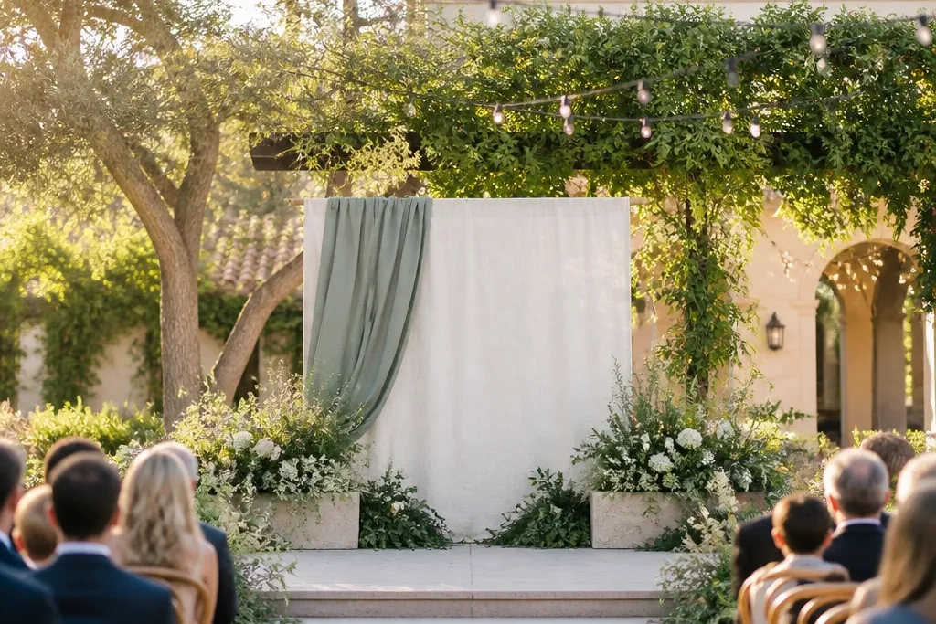 Family Friendly Simple Wedding Stage Decor