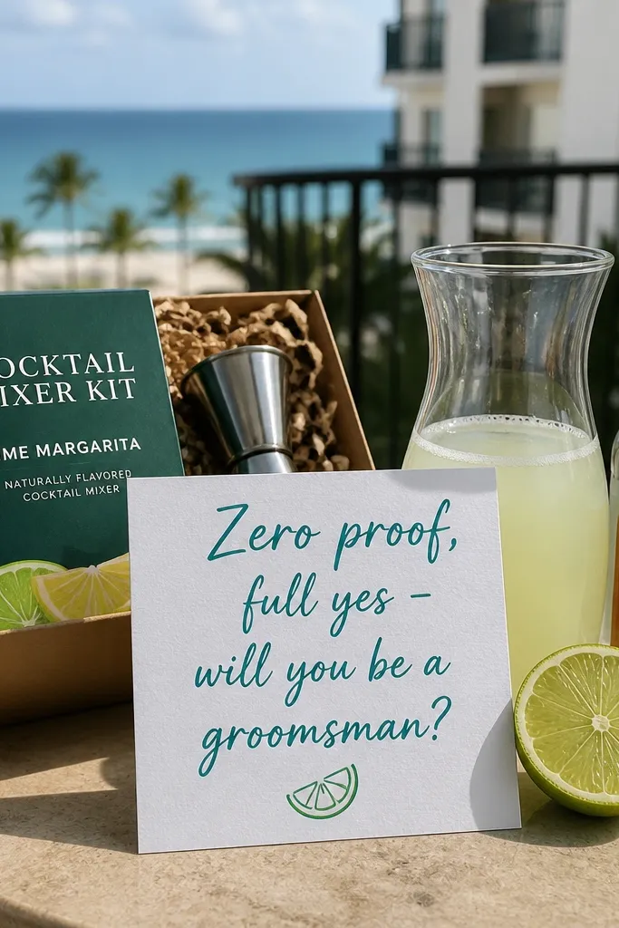 White card with teal text and a small lime wedge icon