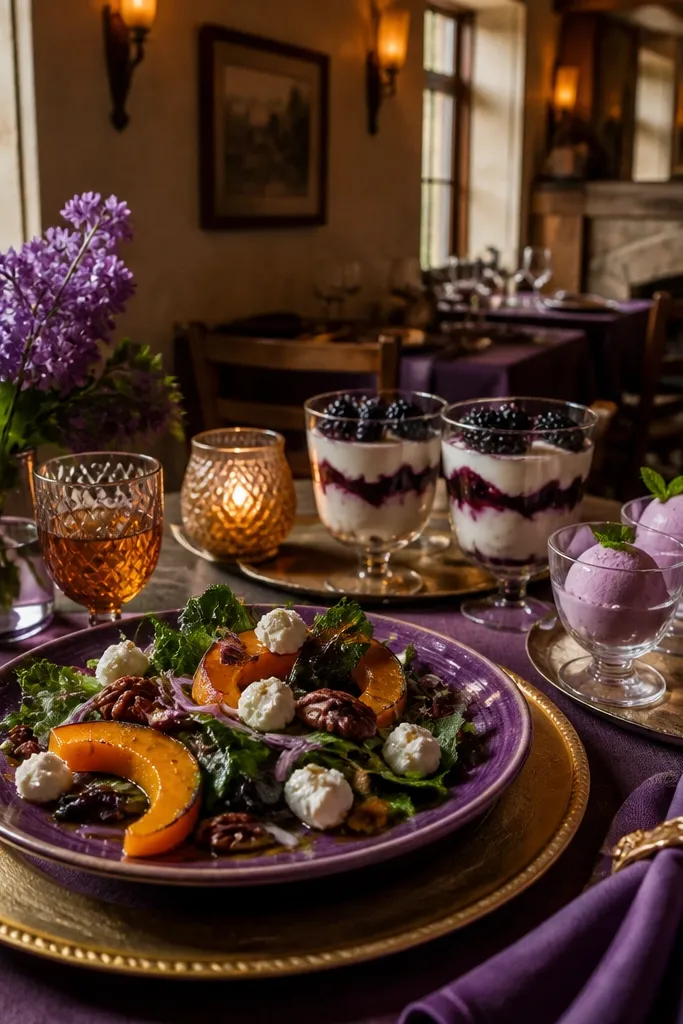 Pairing Food With Purple Fall Wedding Colors