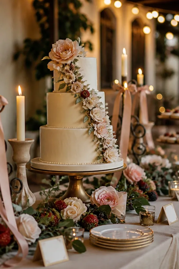 25 Wedding Cake Table Decorations for a Gorgeous Display