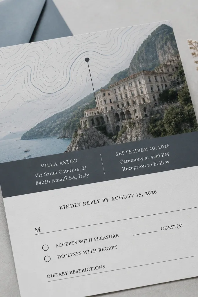 Map-style location header with a subtle background behind the text