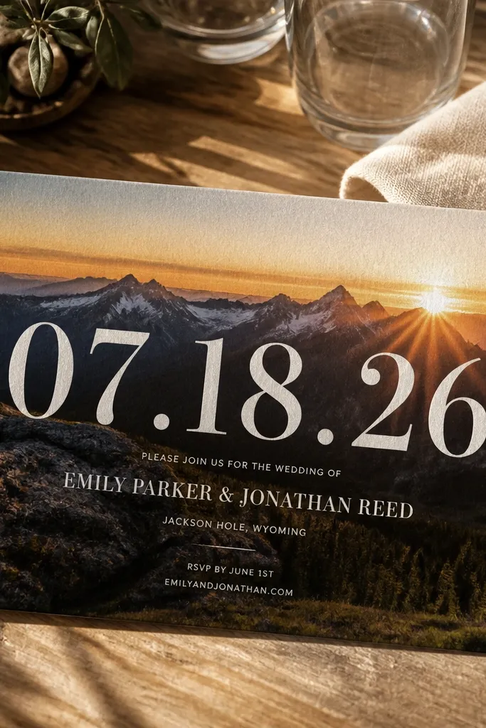 Large date text over a full-width background with minimal other text