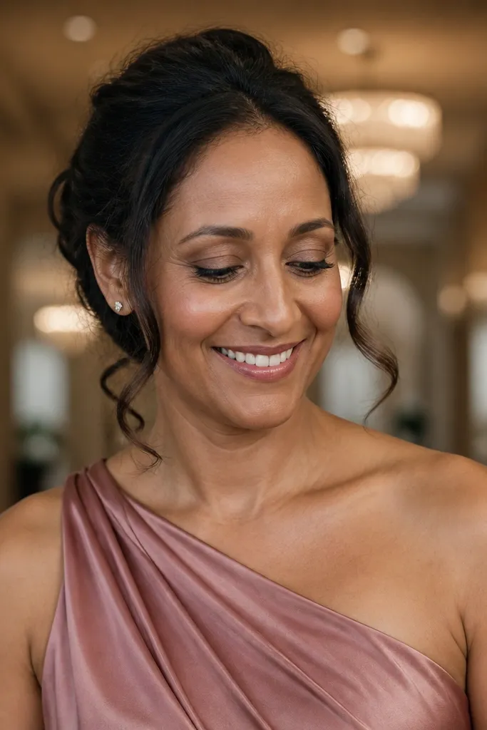 Nude rose lid with espresso definition on lower lash line and soft top liner