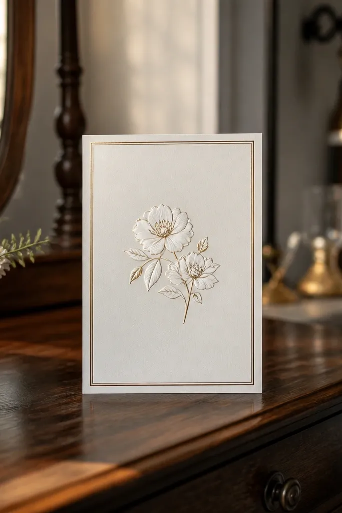 High End Wedding Card Design Frames With Elegant Details