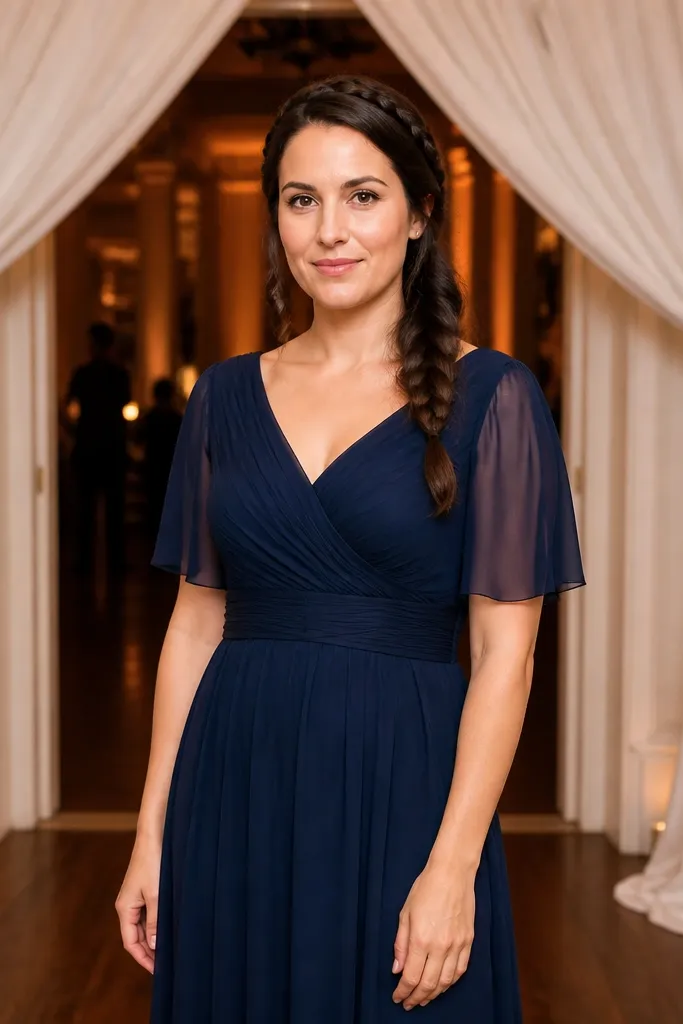 Low braid with a thin braided band across the top and smooth sides