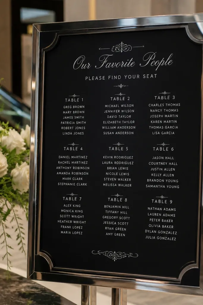 Luxury Seating Chart Wedding Ideas
