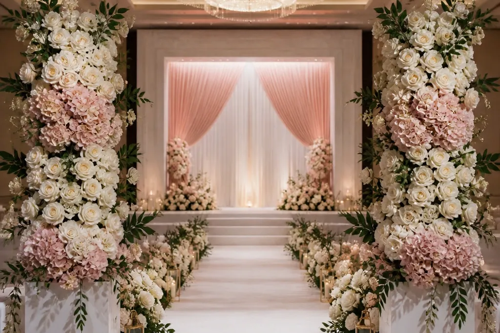 Luxury Wedding Flower Stage Decorations