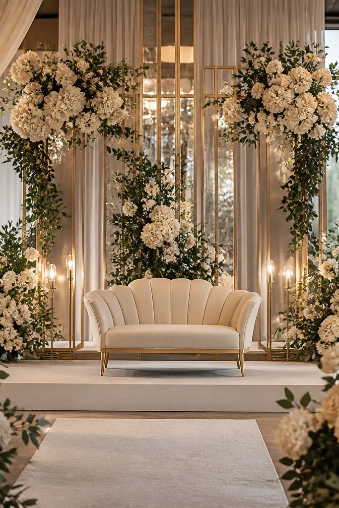 Luxury Wedding Flower Stage Decorations