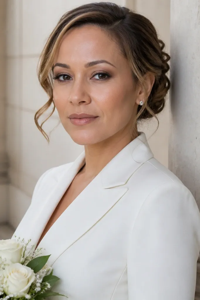 Soft taupe-umber smoky eye with pearl highlight under the brow