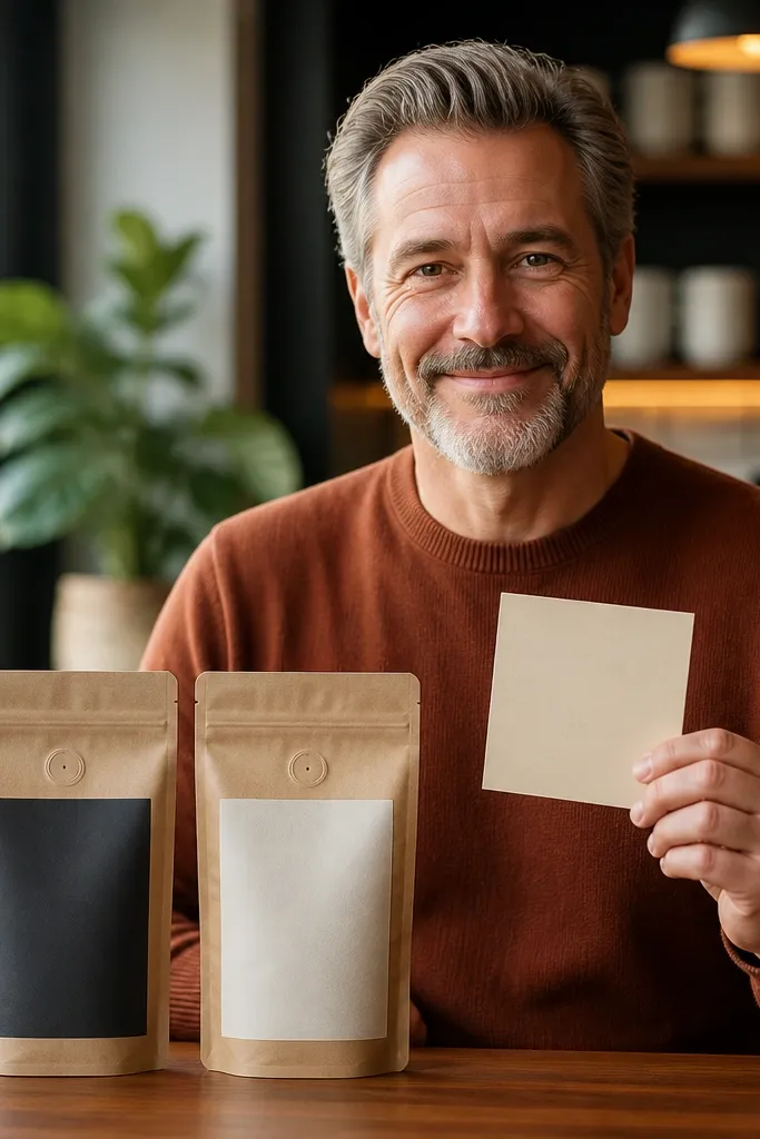 Coffee sachet with a card reading Groomsman Fuel and will you be my groomsman