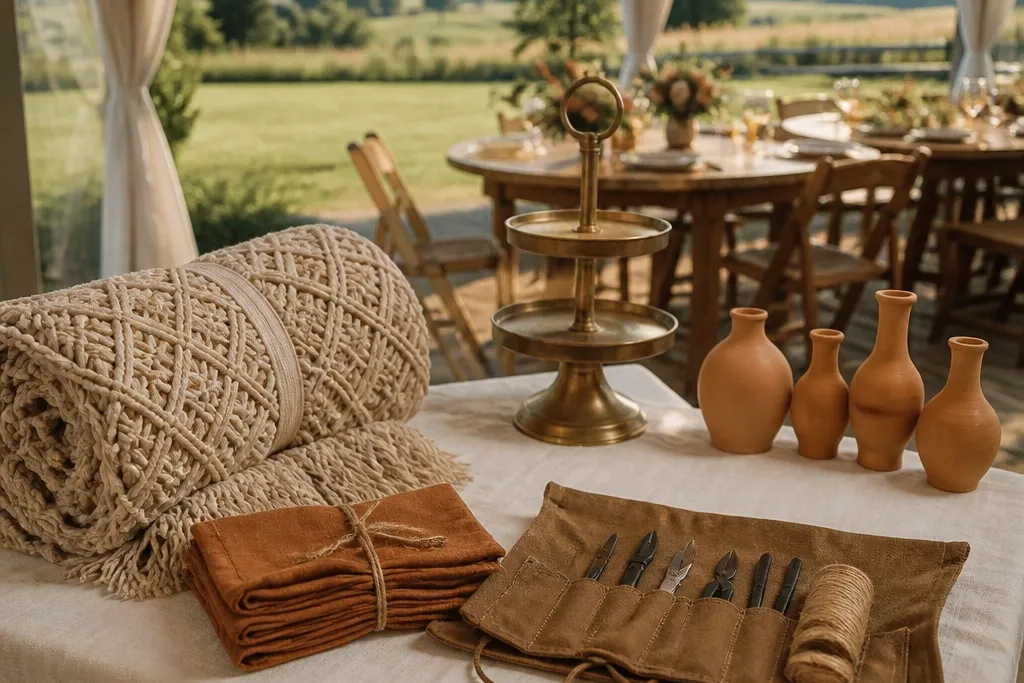 Packing List for Modern Rustic Wedding Decor