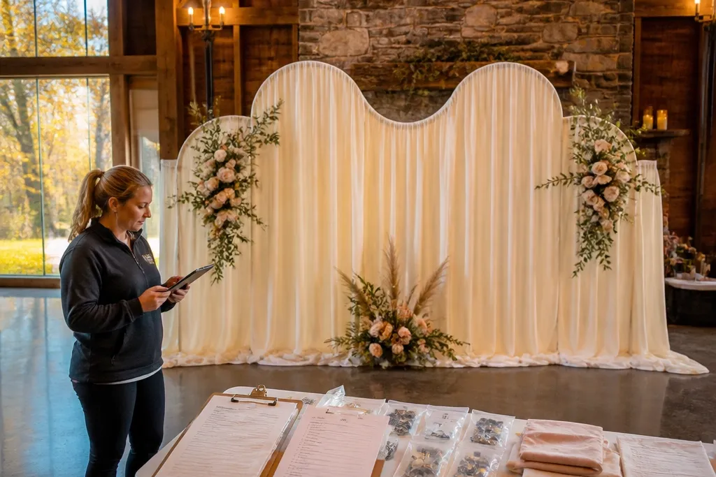 Packing List for Wedding Stage Backdrops
