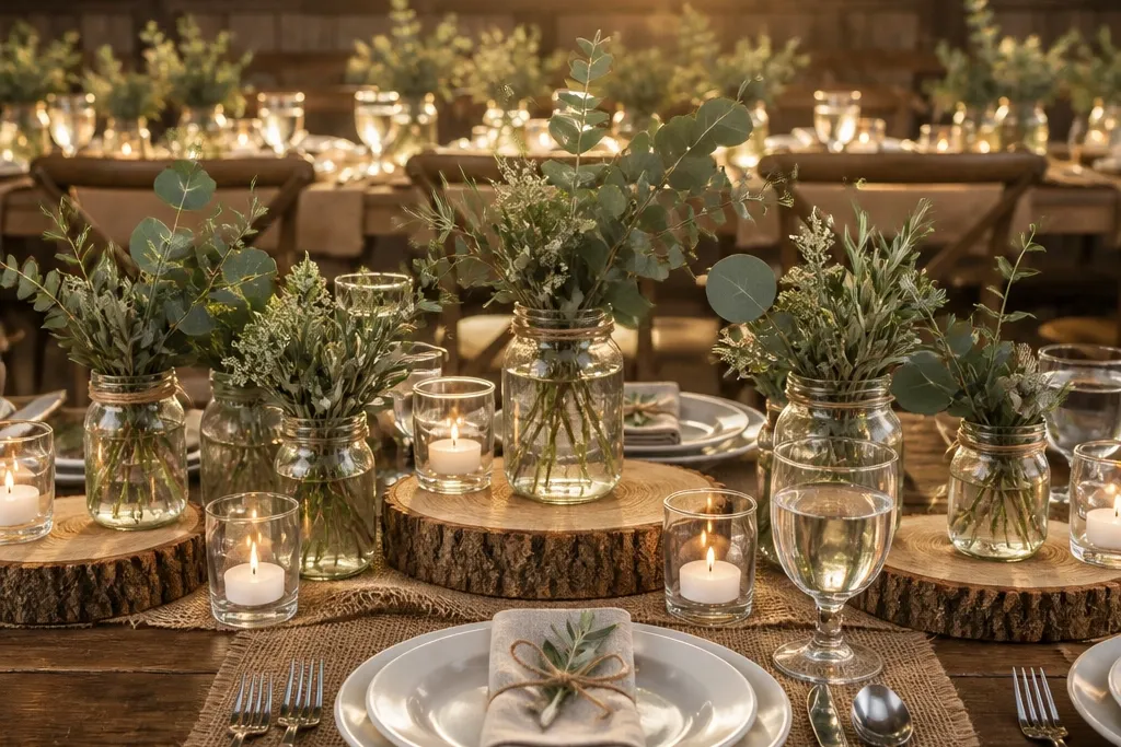 15 Rustic Wedding Table Decorations for a Charming Look