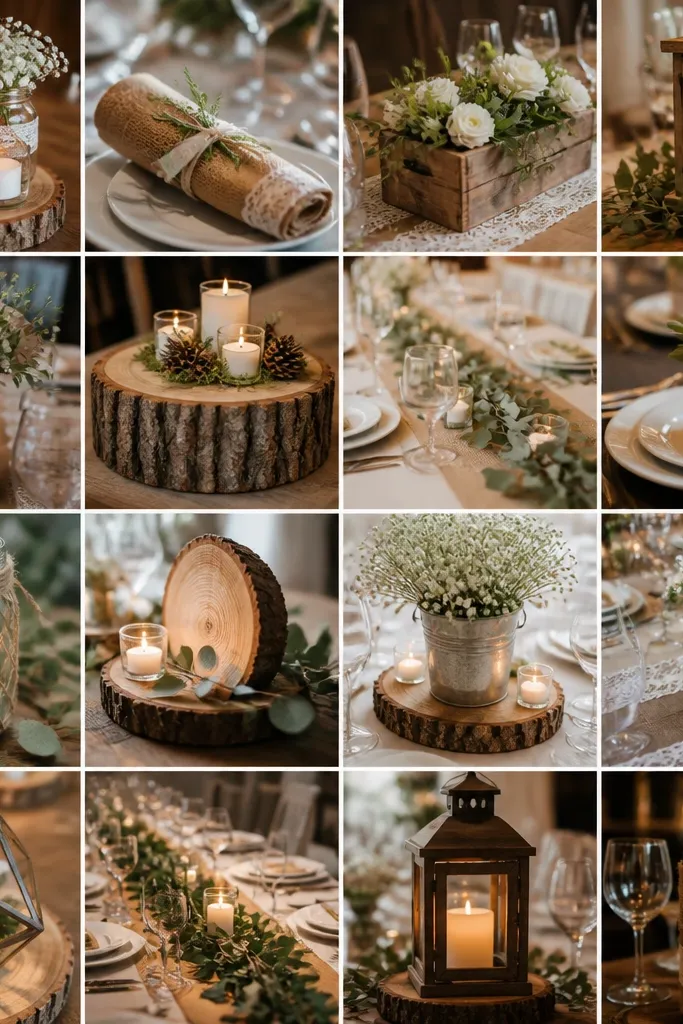 15 Rustic Wedding Table Decorations for a Charming Look