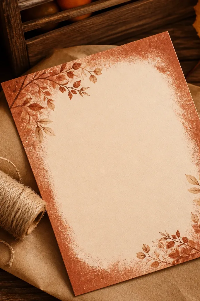 Warm terracotta diagonal paper texture with a lighter center panel.