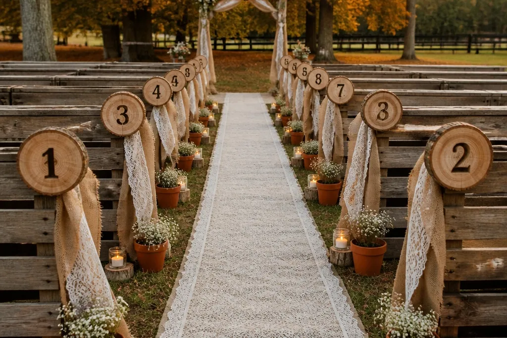 Rustic Wedding Decor on a Budget and Cheap Aisle Ideas