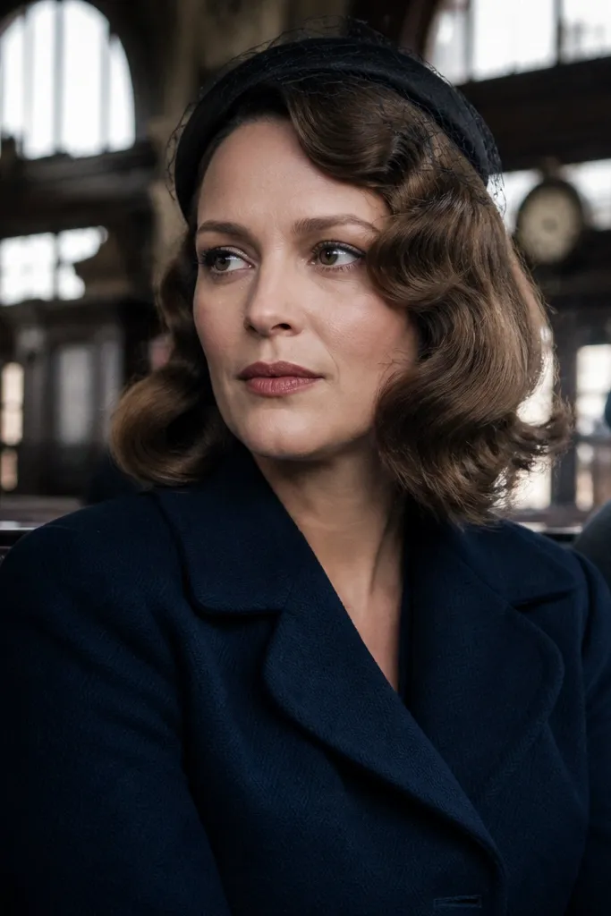 Short-to-shoulder vintage finger waves with defined corners