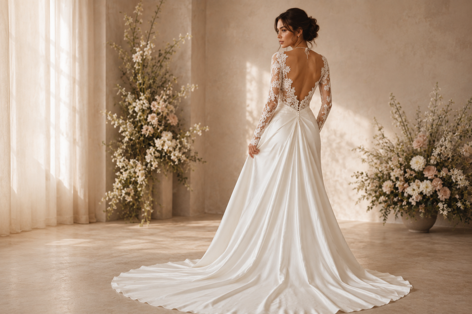 Family Friendly Silk and Lace Wedding Dresses