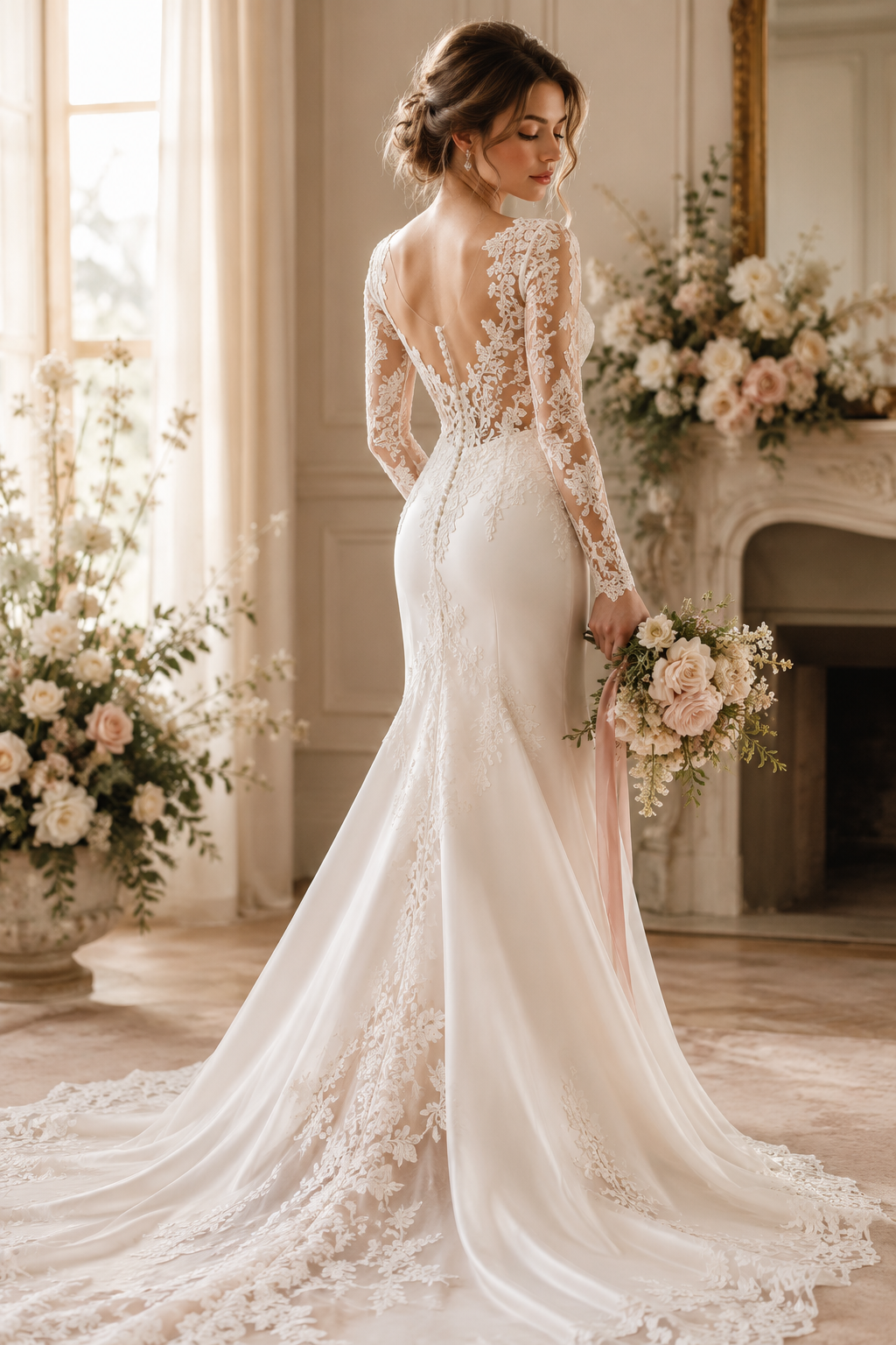Family Friendly Silk and Lace Wedding Dresses