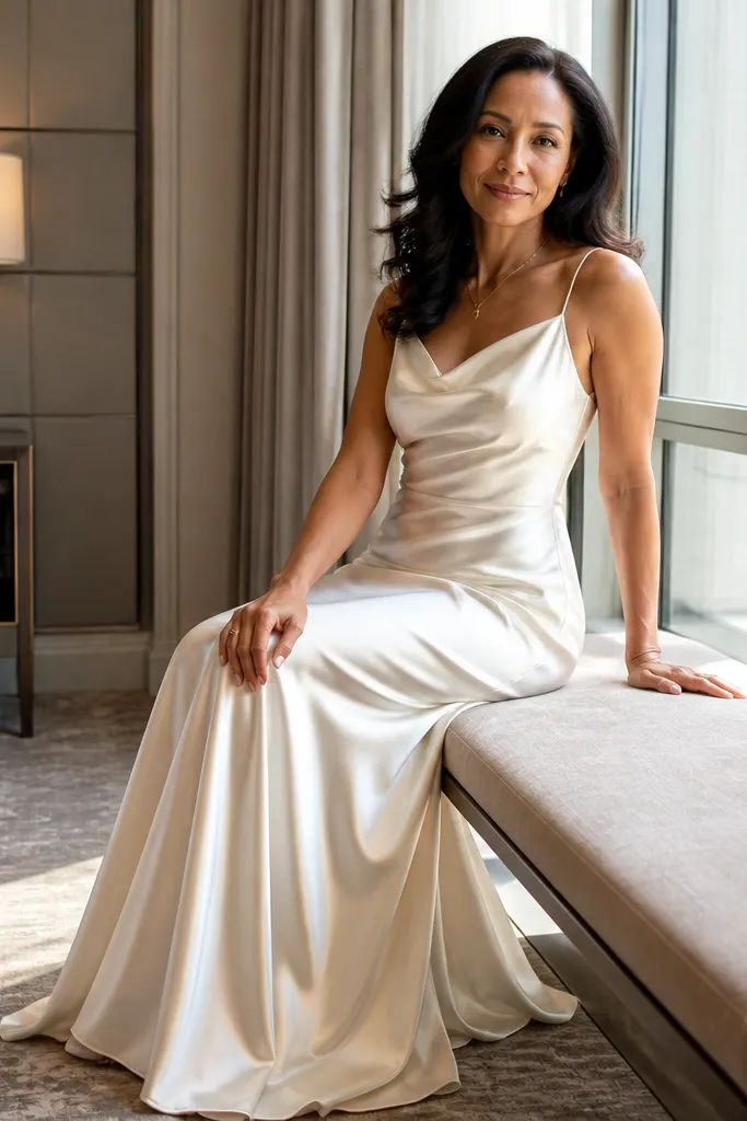 Aesthetic Silk Slip Wedding Dresses