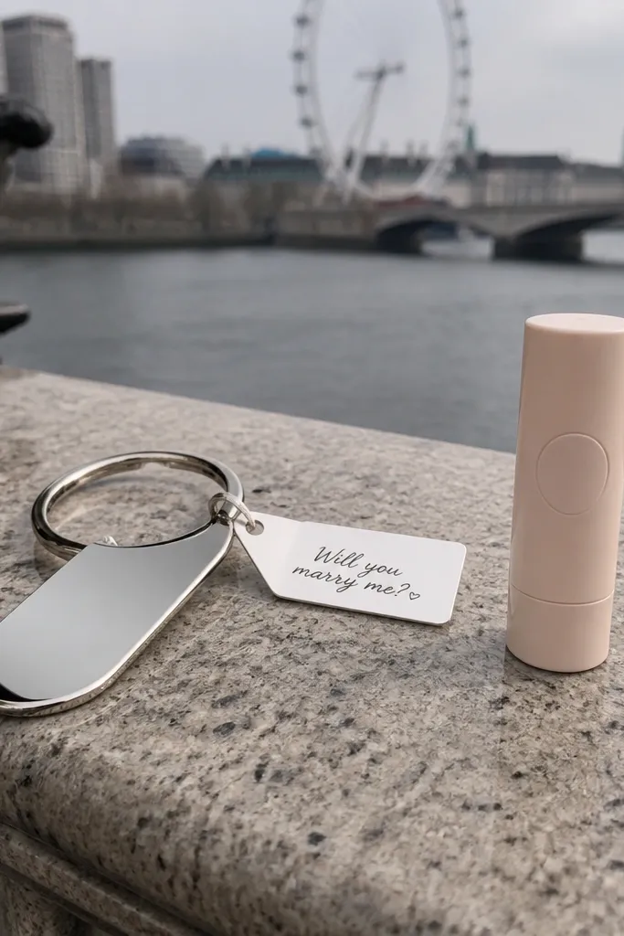 Keychain tag tied to a lip balm with a yes card label.