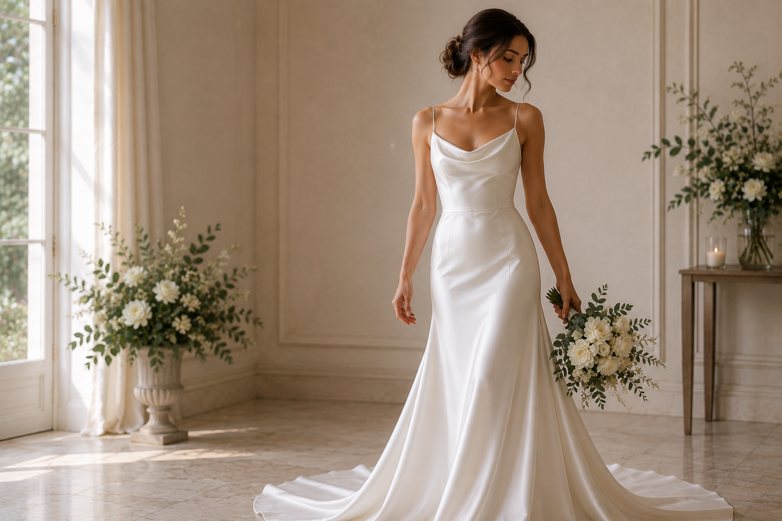 Best Time to Visit for Simple Silk Wedding Dresses
