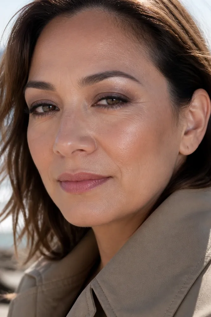 Iced mocha smoky eye with pearl highlight at inner corner and lifted waterline