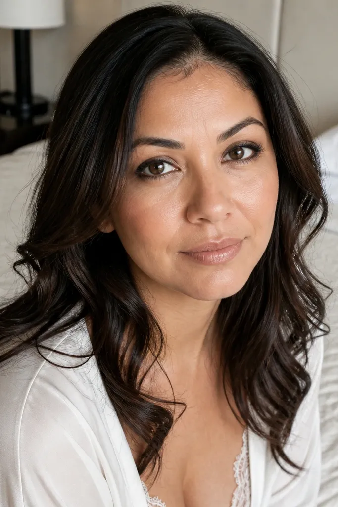 Nude lid with a smudged espresso pencil outer corner and soft lower definition