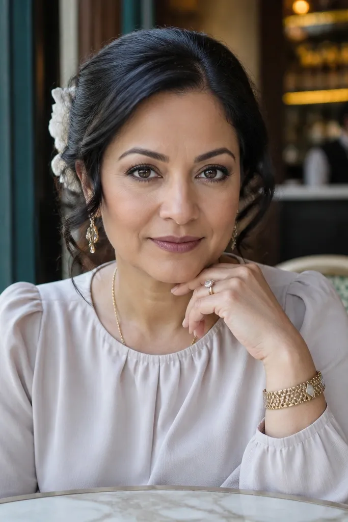 Neutral upper lid with a smudged brown lower lash line and inner highlight