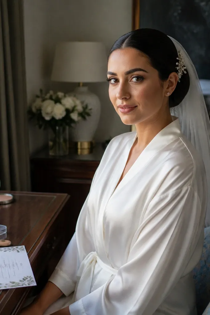 Low Bun Wedding Hair Plan for a Wedding Weekend Itinerary