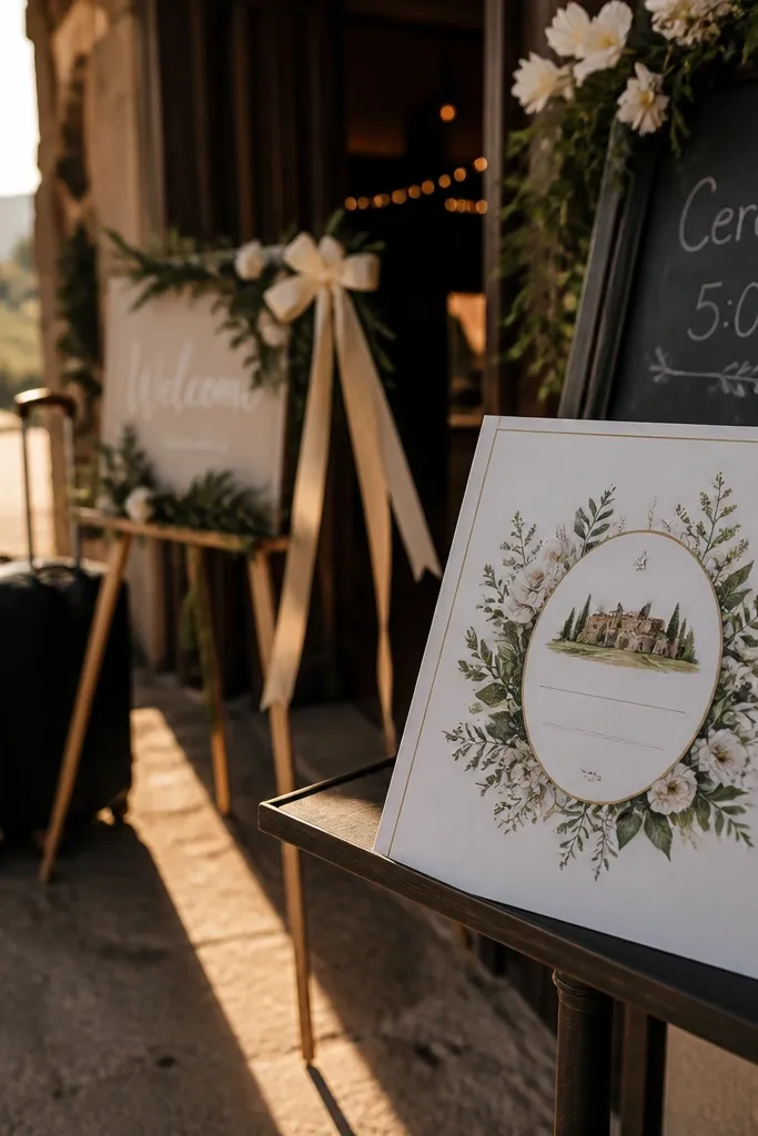 Invitation listing ceremony time only, with reception mentioned but no start time